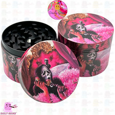 Baddie Villain Scary Girl - 50mm Magnetic Metal 4Part Tobacco Grinder Crusher