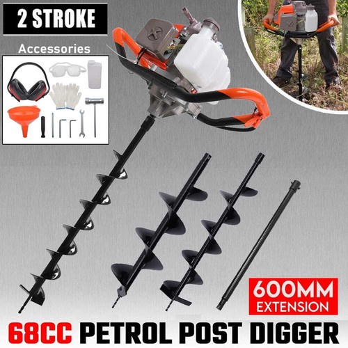 Petrol earth auger post - earth,