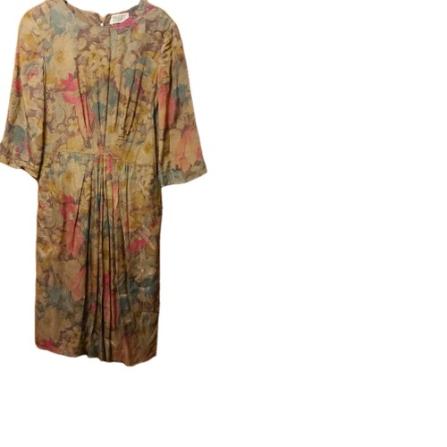 Toast pleated floral dress - pleated,