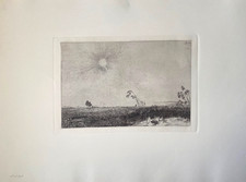 1898 ANTIQUE ETCHING LANDSCAPE