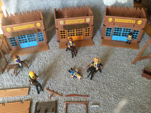 Vintage playmobil western - western, fort
