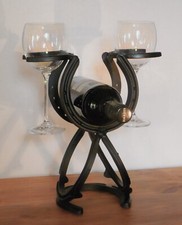 Horseshoe Wine & GLASS STAND  FAST FREE DELIVERY