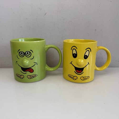 Vintage funny face mugs - face,