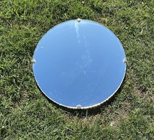 Vintage 1940s 1950s 1960s Bevelled Edge Circular Wall Hang Mirror Retro Decor