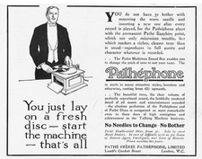 PATHEPHONE Record Player - Antique Advertisement 1912