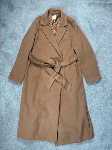 Camel wrap overcoat - h&m,
