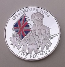 Guernsey 2004 Battle of Alma Crimea War £5 Coin Proof Silver Crown in Capsule