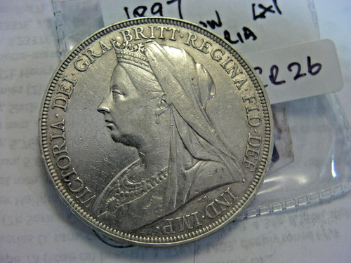 English silver crown 1897 - silver,