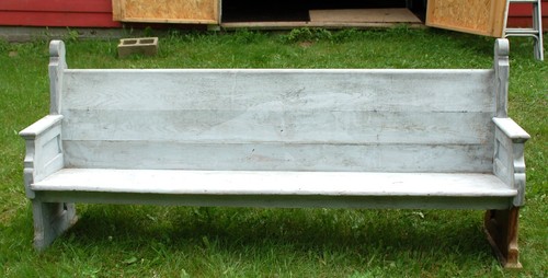 Antique church pew bench - antique, bench-local