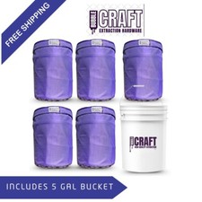 Bubble Hash Bag Kit 5 Gal x 5 Micron Bucket- Fabric Extraction Iceolator kit