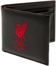 LIVERPOOL FC EMBROIDERED CREST LEATHER MONEY WALLET COIN CARD OFFICIAL LICENSED