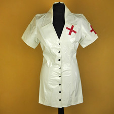 Vintage 60s PVC Nurse Dress