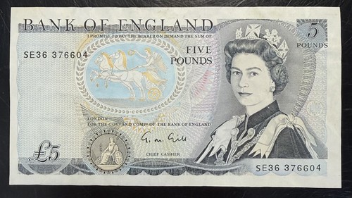 Old five pound note - old,