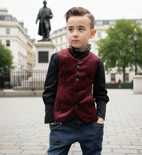 Boys Velvet Waistcoat Vest