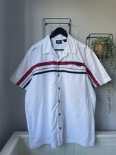 Vintage Harley Davidson Button Up Shirt White 90s Biker Spell Out Logo Men’s L