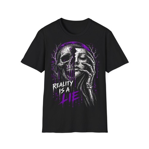 Split face mask skull shirt - split,