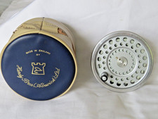 VERY GOOD HARDY MARQUIS SALMON NO.2 SPARE SPOOL LINED AND IN A HARDY POUCH