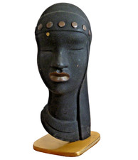 Pal-Bell  Israel Art Deco Style Bronze Bust of Queen of Sheba - Rare VGC