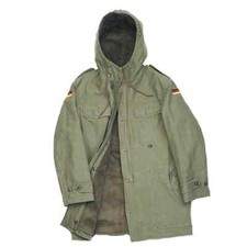 German Parka Original Army Bundeswehr Lined Jacket Liner Long Coat Olive Green