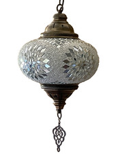 Turkish/Moroccan Handmade Mosaic Ceiling Pendant Lamp Chandelier + LED Bulb