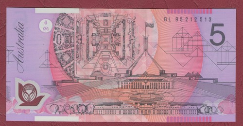 Australian banknote five - australian,