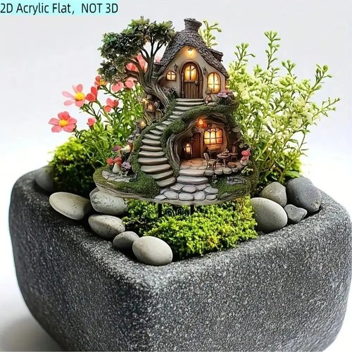 Treehouse garden statue mini - treehouse,