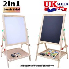 2 in 1 Kids Wooden Blackboard