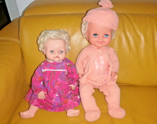 VINTAGE PALITOY TINY TEARS DOLL + OTHER PALITOY DOLL 1970'S 16 + 18 INCHES