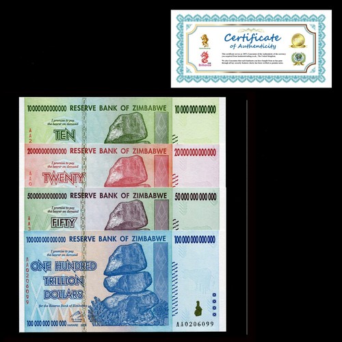 Zimbabwe 100 trillion - 10, 50