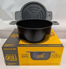 KITCHENCRAFT Micro Grill Microwave Pot All in One Cooking & Browning BPA Free
