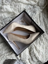 brand new light beige suede