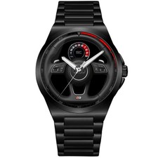 Black wrist watch steel - watch, in