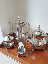 Vintage 4 Piece English Silver Plated Coffee/tea Service