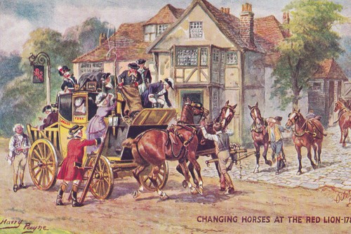 Tuck 3478 changing horses at - 3478-,
