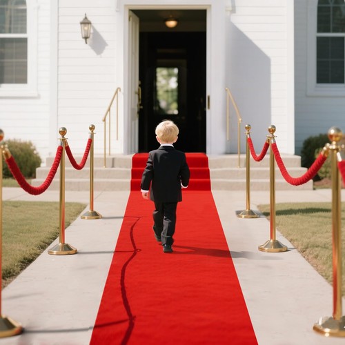 Red carpet runner rug - carpet,