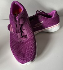 Womens Skechers Go Walk 4 Purple  Comfort Trainers VGC UK 5 Goga Max