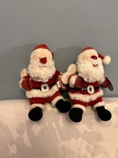 Tesco Chilly and Friends Santa x2 Beanie Plush Soft Toy Vintage 2005 Bundle