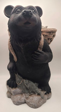 Bear with Fish Basket 12" high