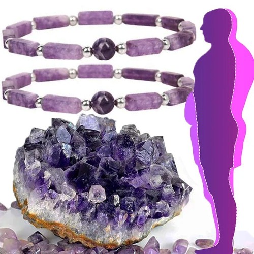 Natural amethyst bracelet - 1,