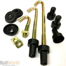 M6 M8, HOOK J BOLTS + SQUARE NUTS + SPAT WASHERS + TOP HATS ZINC ROOFING GUTTER