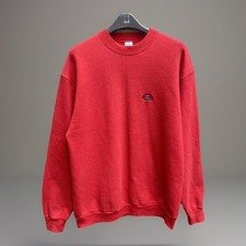 Vintage 80s Fruit Of The Loom Sweatshirt XL Red Embroidered Chest Logo 1980s