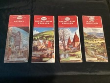 Vintage esso road maps - road,
