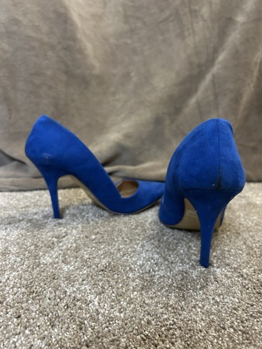 Royal blue suede heels size - royal,