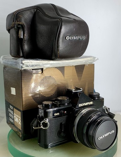 Olympus black 35mm slr - om-2n,