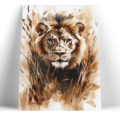Lion canvas wall - lion, art