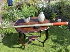 An Antique Brass & Wood