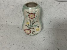 English Majolica Burslem Staffordshire Indian Tree  7.5” Vase  H J Woods C 1950 