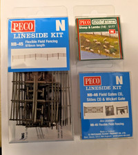 N Gauge Farm Animals + Fence &