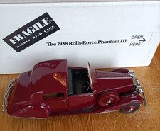 Danbury Mint 1/24 Rolls Royce Phantom III 1938 Red Diecast Scale Model Car