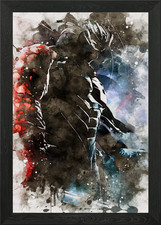 Ninja Gaiden Watercolor Framed